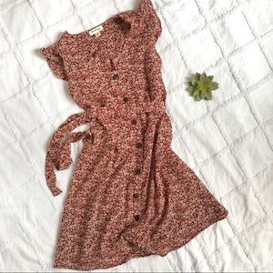 Fall floral mini dress 🍁